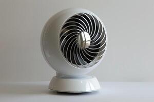 Modern electric fan providing fresh air during summer heatwave photo