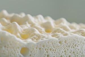Close up of white foam creating an abstract landscape photo