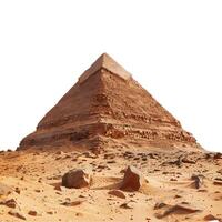 The bent pyramid of dahshur standing in the desert sands photo