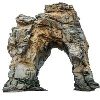 Natural arch forming a gateway in a coastal cliff photo