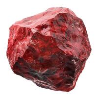 Red jasper rough stone specimen showing rough texture photo