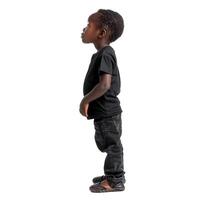 Curious little boy looking up with hope and wonder photo