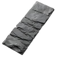 Diagonal row of rectangular slate stones showing texture photo