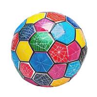 Colorful soccer ball isolated on white background photo