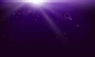 Shining rays from above over water or in space vector