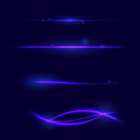 Glowing neon lines and shapes on a dark background vector