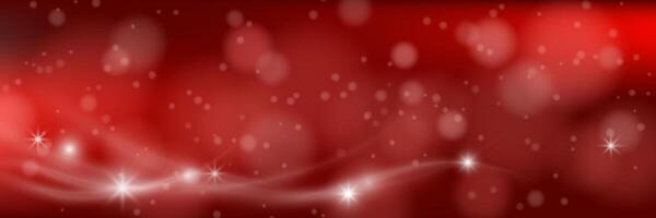 Festive New Year red background with bokeh vector