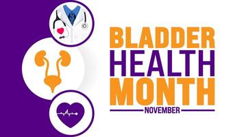 Bladder Health Month background or banner design vector
