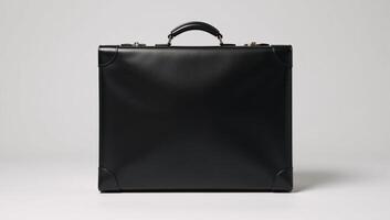 Blackandwhite suitcase mockup on a clean background photo