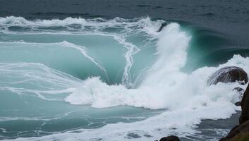 In Nordland Norway a maelstrom at the confluence of rivers and seas forms during both high and low tides photo
