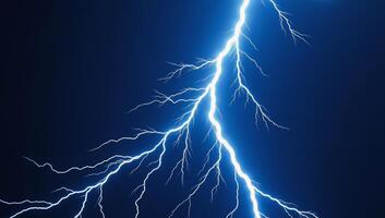 Digital art showcasing an intense blue lightning bolt with a fractal texture and dynamic abstract design against a highcontrast backdrop photo