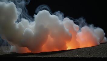 Smoky scene with no light source present photo