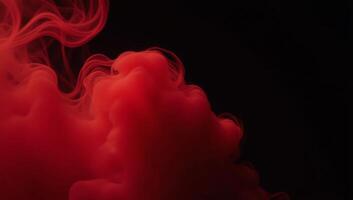 Abstract red misty fog on an isolated black backdrop evokes the texturerich atmosphere of smoke stages captures the essence of aromatherapy through visual storytelling Smoky Aroma Studio photo