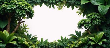 A 3Drendered image featuring intricate cutout jungle greenery as a backdrop photo