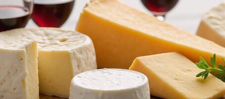 Cheese and Wine Illustration featuring assorted varieties photo