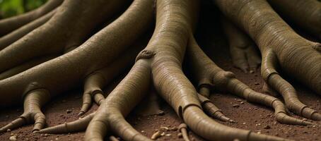 Technologyinspired rendering of a Tree of Life featuring intricate roots photo