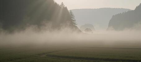 Utilize various fog rain sun light and fog overlay effects in Photoshop photo