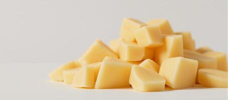 Cheese stack viewed from above on a plain backdrop photo