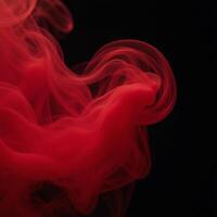 Abstract red misty fog on an isolated black backdrop evokes the texturerich atmosphere of smoke stages captures the essence of aromatherapy through visual storytelling Smoky Aroma Studio photo