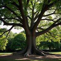 a powerful tree with deep roots and widereaching branches symbolizing growth strength and stability photo