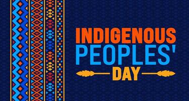 Indigenous peoples' Day ornament background or banner design template is observed every year in October. Holiday concept. Template for card, poster, placard, template. vector