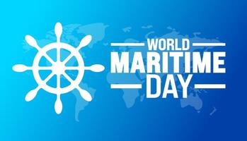 world maritime day background or banner design template. Holiday concept. Template for background, banner, card, poster, placard, design template with unique shapes with standard color. vector