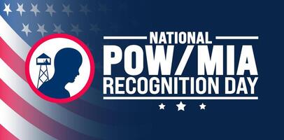 National POW MIA Recognition Day background or banner design template. Holiday concept. Template for background, banner, card, poster, placard, design template with unique shapes with standard color. vector