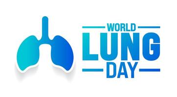 World Lung Day background or banner design template. Holiday concept. Template for background, banner, card, poster, placard, design template with unique shapes with standard color. vector