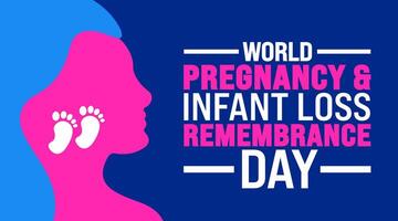 World Pregnancy and Infant Loss Remembrance Day background or banner design template is observed every year in October. Holiday concept. Template for card, poster, placard, template. eps 10 vector