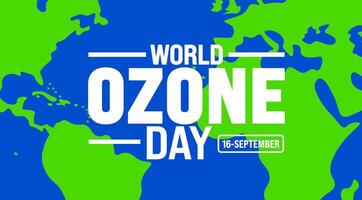 World Ozone day background or banner design template. Holiday concept. Template for background, banner, card, poster, placard, design template with unique shapes with standard color. vector