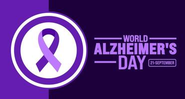 World Alzheimer's day background or banner design template. Holiday concept. Template for background, banner, card, poster, placard, design template with unique shapes with standard color. vector