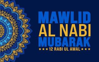 Eid e milad un nabi mubarak Rabi 'al Awwal is observed every year in September. Holiday concept. Template for background, banner, card, poster, placard, design template with unique shapes vector