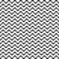 Original black seamless pattern in the form of wavy lines on a white background vector