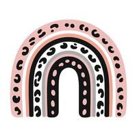 Abstract Rainbow with Leopard Print in Pastel Colors vector