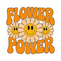 Flower power is the idea of using the power of flowers to bring happiness and positivity to the world vector