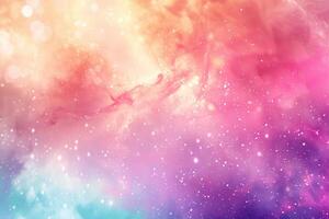 Abstract colorful galaxy background shining with bright stars photo