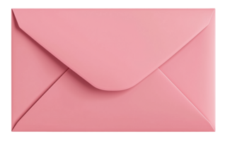 Pink envelope with transparent background cut out design element png