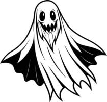 A ghost with a big smile on its face vector