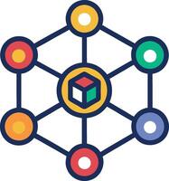 The logo for the blockchain network vector