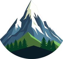 Mountain landscape with trees and mountains illustration vector
