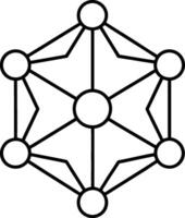 A drawing of a star with five points vector