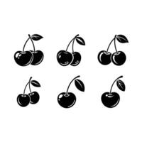 Vibrant cherry art design, perfect for creative projects and digital applications vector