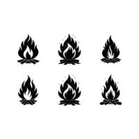 Bonfire and line art design, , perfect for digital and print projects. vector