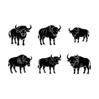 Buffalo Line Art Design for Graphic Projects vector