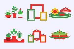 Creative Home Decor style with white background.eps vector