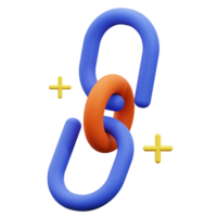 3d link for connection icon. suitable for business and teamwork concepts png