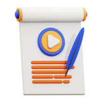 3d filme roteiro ícone. versátil Projeto elemento para sites, social meios de comunicação, apresentações png