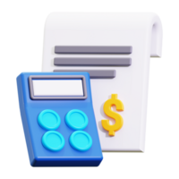 3d calculate the budget icon. displaying financial calculations. Suitable for finance, accounting, budgeting concepts in design png