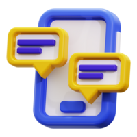 3d Online Chatting icon. Suitable for communication, telecommunication, call center, customer service, technology, conversation concepts png