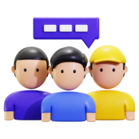 3d Team Work icon. perfect for presentations, social media posts, and educational materials targeting a diverse audience png